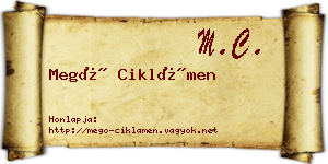 Megó Ciklámen névjegykártya